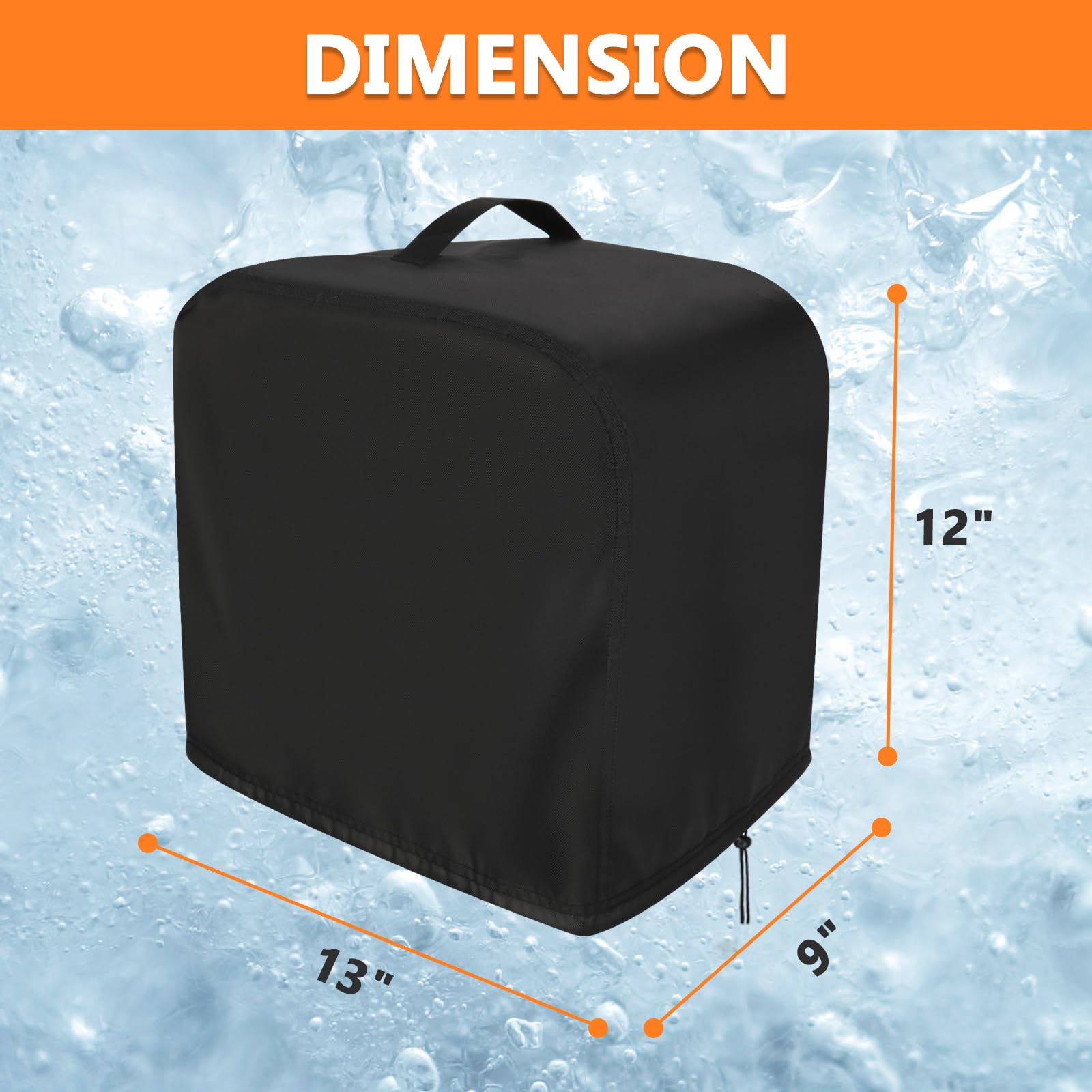 Safipotts Ice Maker Cover, Ice Machine Cover for Portable Countertop Ice Maker Machine, Waterproof& Dustproof (13"L x 9"W x 12"H)