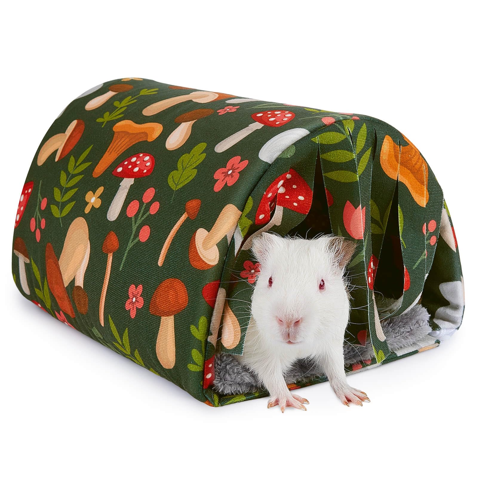 Guinea Pig Hideout Washable Guinea Pig Tunnel with Curtains Hamster Hideout Cozy Guinea Pig House Fit for Guinea Pig Cages Soft Guinea Pig Accessories for Small Animals Hamster/Chinchilla/Bunny