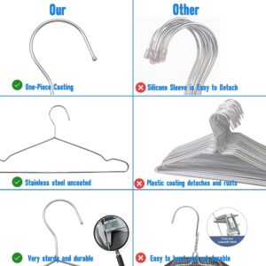 BGRQRIQ Wire Hangers 30 Pack, Metal Hangers for Clothes Hangers,Heavy Duty Hangers Coat Hanger,Space Saving Hangers Non Slip,16.5inches Closet Hangers for Hanging Coats,Suits,Jackets, Shirt Hangers