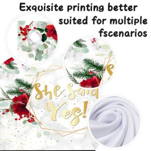 She Said Yes Backdrop, Floral Bridal Shower Bachelorette Party Photography Background Wall Banner, Bride to Be Engagement Just Engaged Party Decorations Supplies, 6x4ft