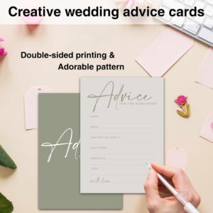 Advice for The Newlyweds Wedding Advice Cards, 5" x 7" Minimalism Bridal Shower Advice Cards, Engagement Party Games Wedding Favors for Guests - A05