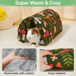 Guinea Pig Hideout Washable Guinea Pig Tunnel with Curtains Hamster Hideout Cozy Guinea Pig House Fit for Guinea Pig Cages Soft Guinea Pig Accessories for Small Animals Hamster/Chinchilla/Bunny