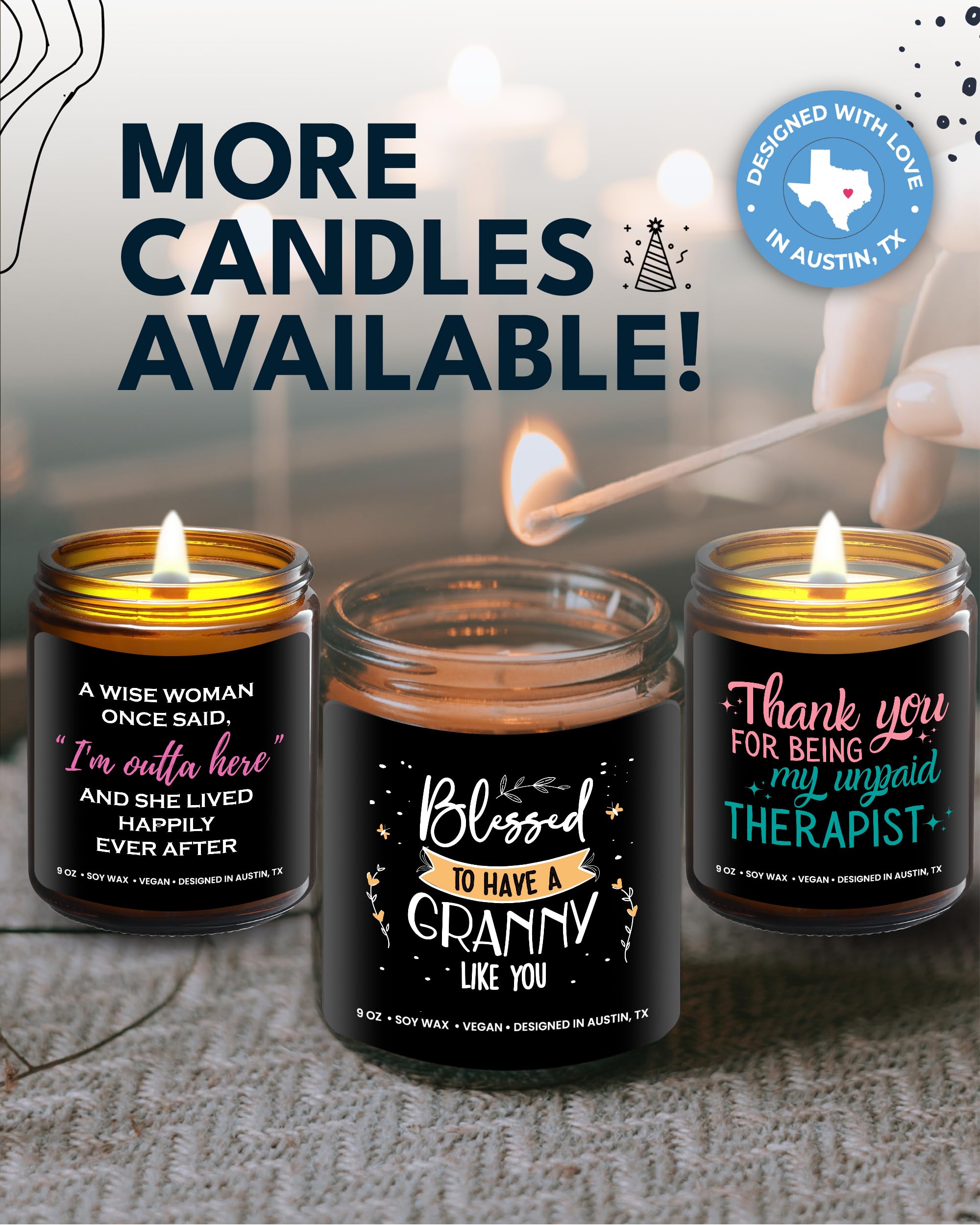 Granny Candle, Perfect Mother's Day Gifts for Granny from Grandson, Granny Birthday Gifts, Unique Granny Gifts, Best Granny Gift Ideas from Granddaughter, Thoughtful Christmas Gift for Granny