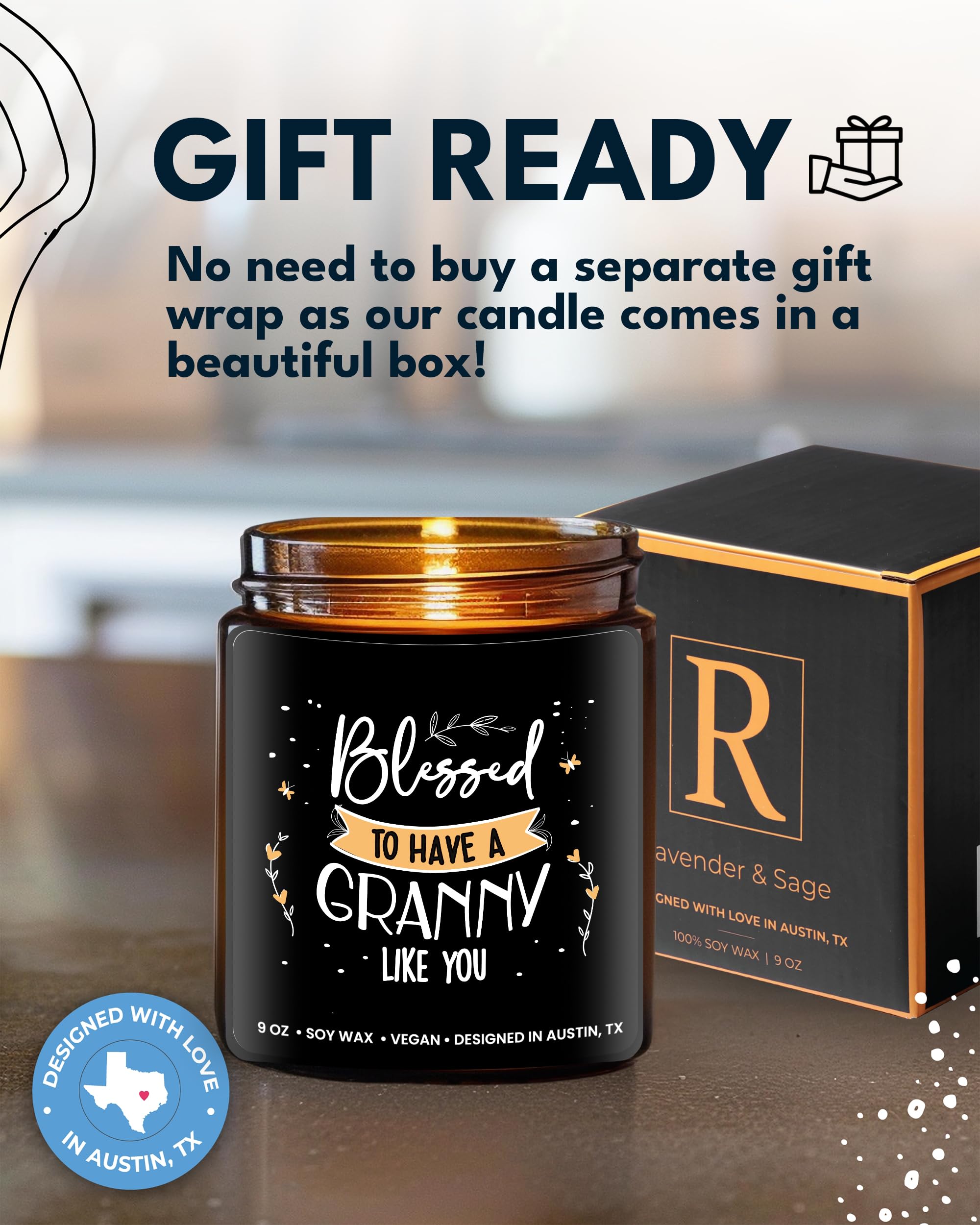 Granny Candle, Perfect Mother's Day Gifts for Granny from Grandson, Granny Birthday Gifts, Unique Granny Gifts, Best Granny Gift Ideas from Granddaughter, Thoughtful Christmas Gift for Granny