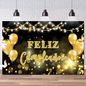 feliz cumpleaños backdrop, spanish happy birthday photo background, mexican theme birthday party decorations supplies, 6x4ft