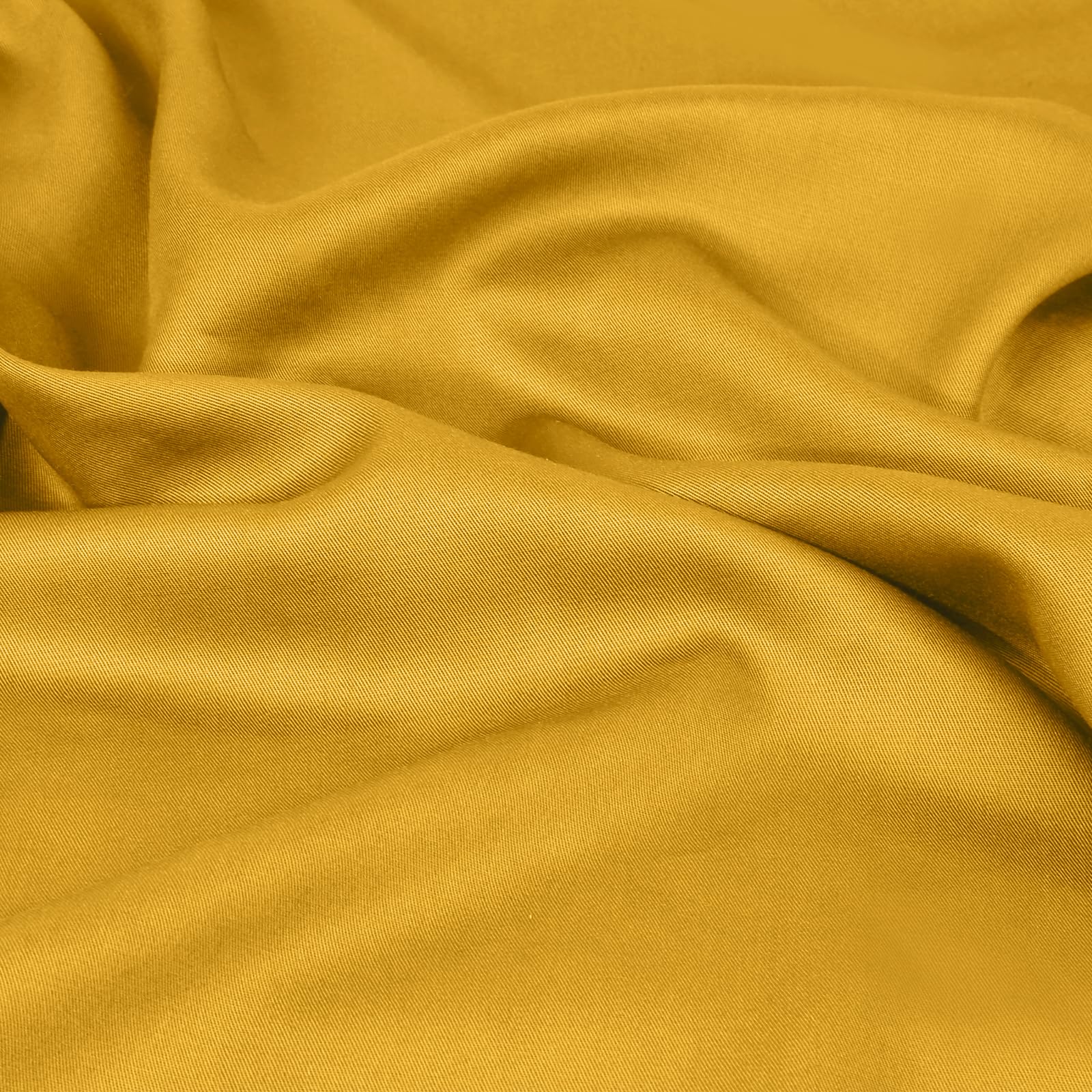 Homiest 100% Viscose Derived from Bamboo Fabric by The Yard, 98 Inch Wide Mustard Yellow Fabric Soft & Cooling Cloth Fabric, Silky Lining Fabric for Dress, Clothing Making, DIY Crafts (1 Yard)