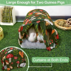 Guinea Pig Hideout Washable Guinea Pig Tunnel with Curtains Hamster Hideout Cozy Guinea Pig House Fit for Guinea Pig Cages Soft Guinea Pig Accessories for Small Animals Hamster/Chinchilla/Bunny