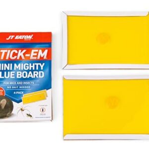 JT Eaton 154 Stick-Em Mini Mighty Glue Boards - Heavy Duty, No-Mess, Child & Pet Safe, 2-Pack