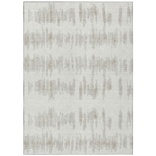 Addison Rugs Chantille ACN905 Ivory 10' x 14' Indoor/Outdoor, Machine Washable, Easy Clean, Non Shedding, Bedroom, Living Room, Dining Room, Kitchen, Patio Rug