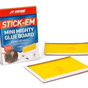 JT Eaton 154 Stick-Em Mini Mighty Glue Boards - Heavy Duty, No-Mess, Child & Pet Safe, 2-Pack