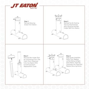 JT Eaton Top Loader™ Bait Station Optional Grain Bait Dispenser, Granular and Pellet Bait, Case of 6