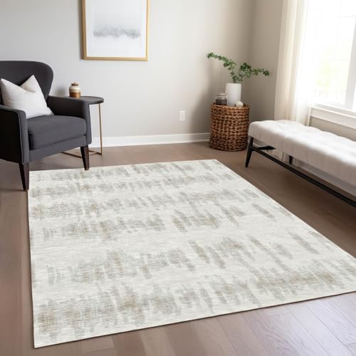 Addison Rugs Chantille ACN905 Ivory 10' x 14' Indoor/Outdoor, Machine Washable, Easy Clean, Non Shedding, Bedroom, Living Room, Dining Room, Kitchen, Patio Rug