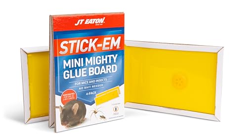 JT Eaton 154 Stick-Em Mini Mighty Glue Boards - Heavy Duty, No-Mess, Child & Pet Safe, 2-Pack