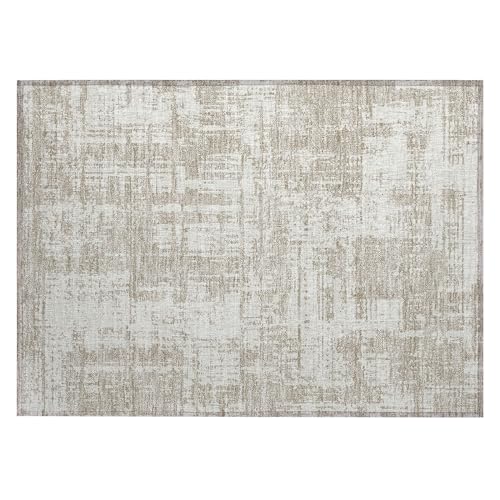 Addison Rugs Chantille ACN895 Taupe 1'8" x 2'6" Indoor/Outdoor, Machine Washable, Easy Clean, Non Shedding, Bedroom, Living Room, Dining Room, Kitchen, Patio Rug