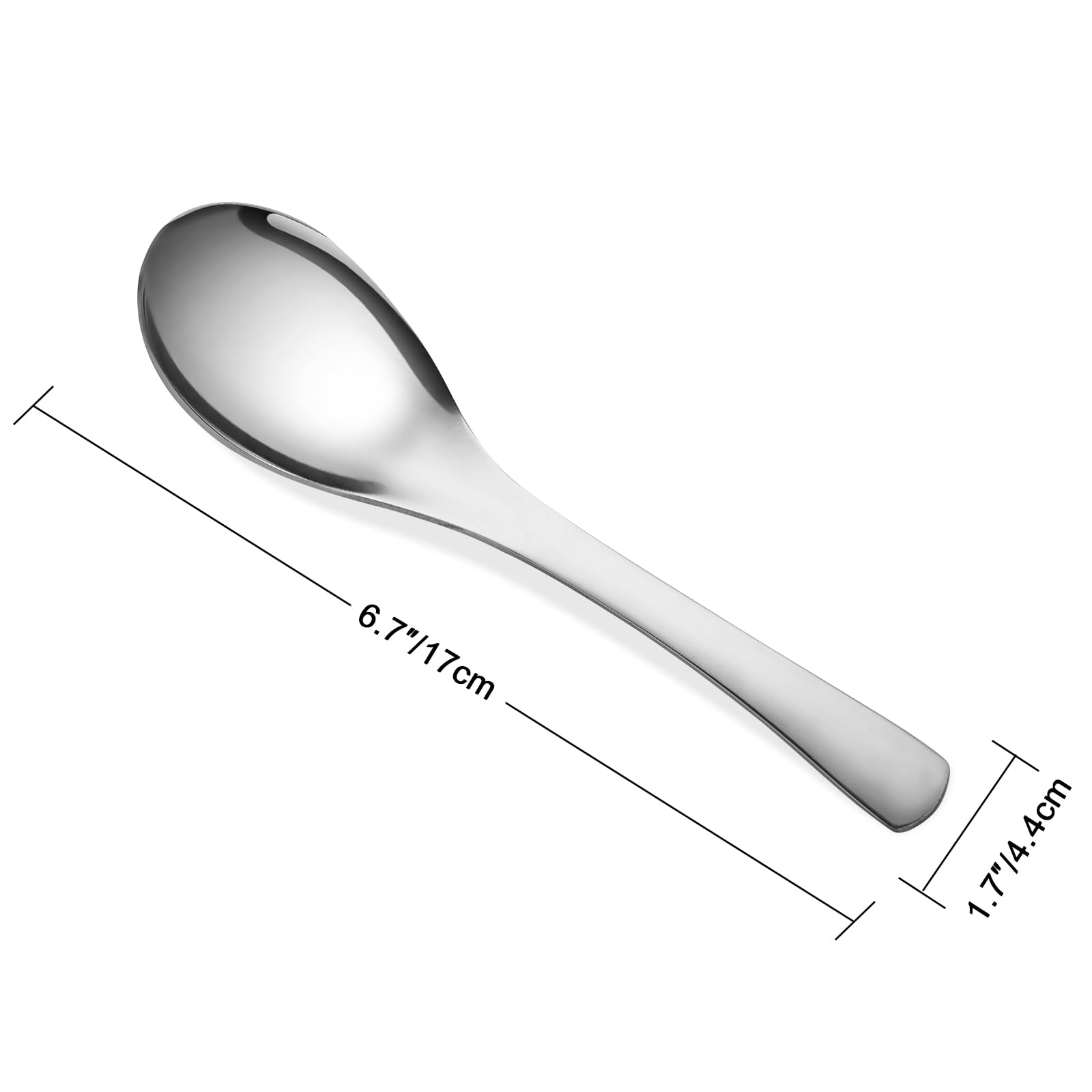 Soup Spoons High Grade 18/10 Stainless Steel 6.5" Soup Spoon,Table Spoons MAODUV Dinner Spoons Thick Heavy-weight Ladle Spoons,Dishwasher Safe (4 Pack)