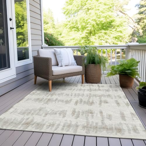 Addison Rugs Chantille ACN905 Ivory 10' x 14' Indoor/Outdoor, Machine Washable, Easy Clean, Non Shedding, Bedroom, Living Room, Dining Room, Kitchen, Patio Rug