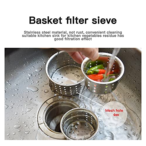 TiStm Stainless Steel Bathtub Hair Catcher Stopper Shower Drain Hole Filter Trap Metal Sink Strainer Kitchen Sink Waste Hole Filter Sinks