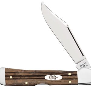 Case xx Knives Mini Copperlock Natural Zebra Wood 25143 Stainless Pocket Knife