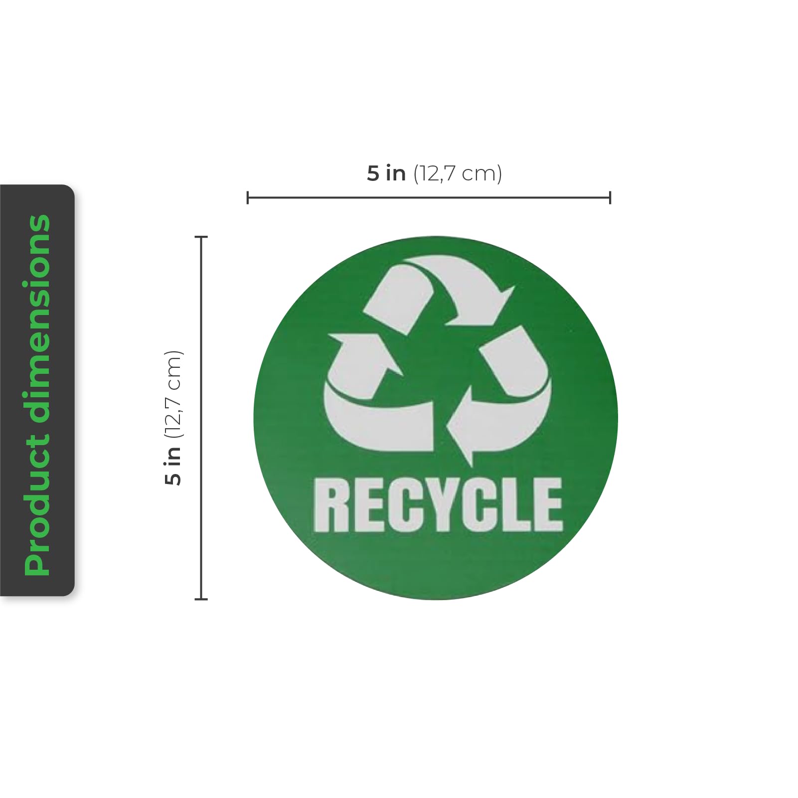 4 Pack Recycle Sticker for Trash Can,Sukh Large Sign Garbage Recycling Sticker Reuse Recycle Vinyl Perfect for Kitchen Necessity Home Essentials,Home, Office,Bars,Recycling Stickers for Trash Can