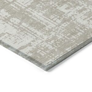 Addison Rugs Chantille ACN895 Taupe 1'8" x 2'6" Indoor/Outdoor, Machine Washable, Easy Clean, Non Shedding, Bedroom, Living Room, Dining Room, Kitchen, Patio Rug