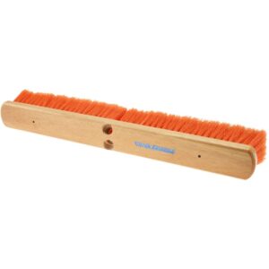 PRO SOURCE Safety Orange Push Broom Head with Threaded Wood Block: 24" Wide