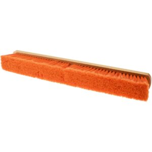 PRO SOURCE Safety Orange Push Broom Head with Threaded Wood Block: 24" Wide