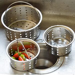 TiStm Stainless Steel Bathtub Hair Catcher Stopper Shower Drain Hole Filter Trap Metal Sink Strainer Kitchen Sink Waste Hole Filter Sinks