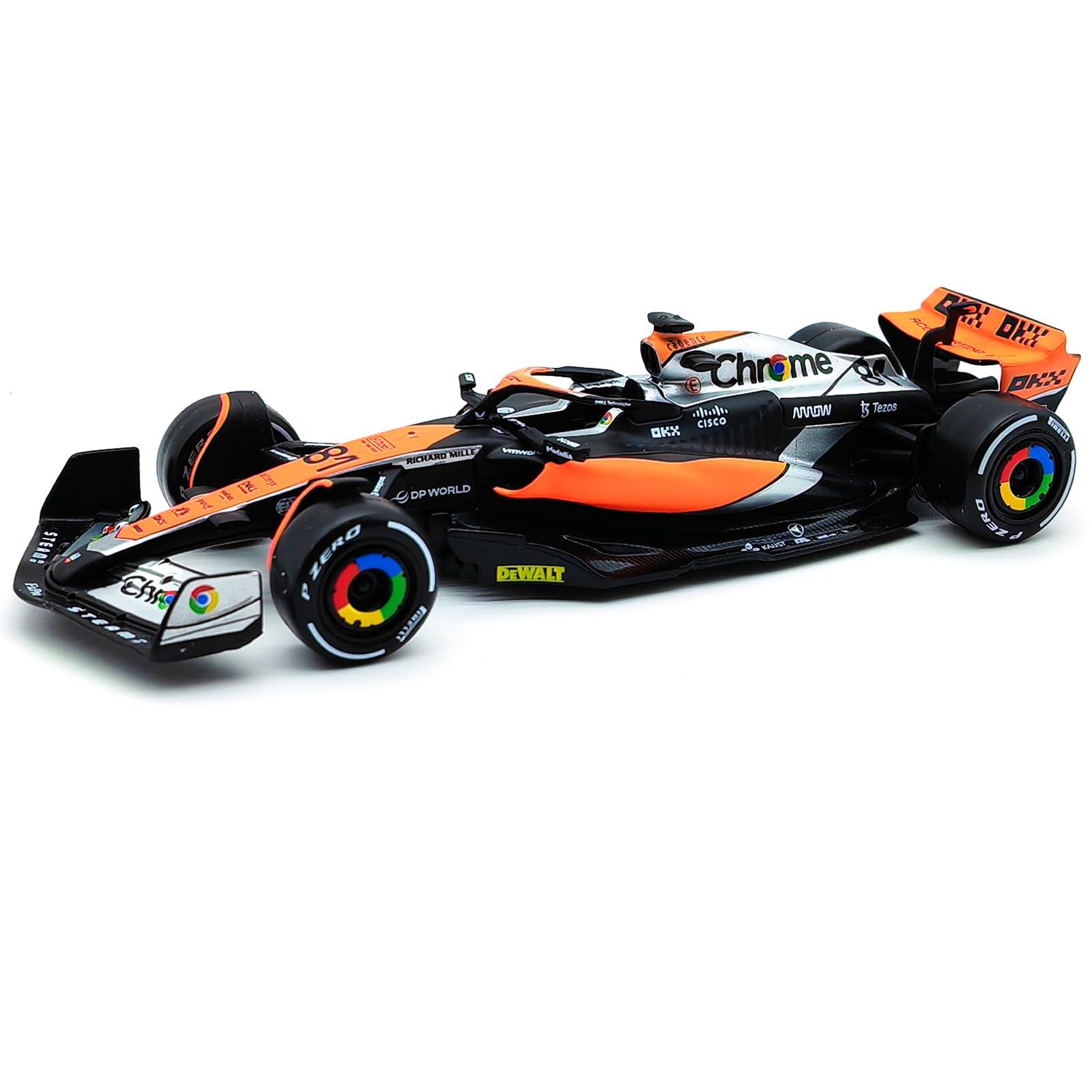 JODIYAAH Bburago P2 British GP Mclaren 2023 F1 MCL60 81# Oscar Piastri Formula Racing Alloy Car Diecast Model (MCL60 81#)