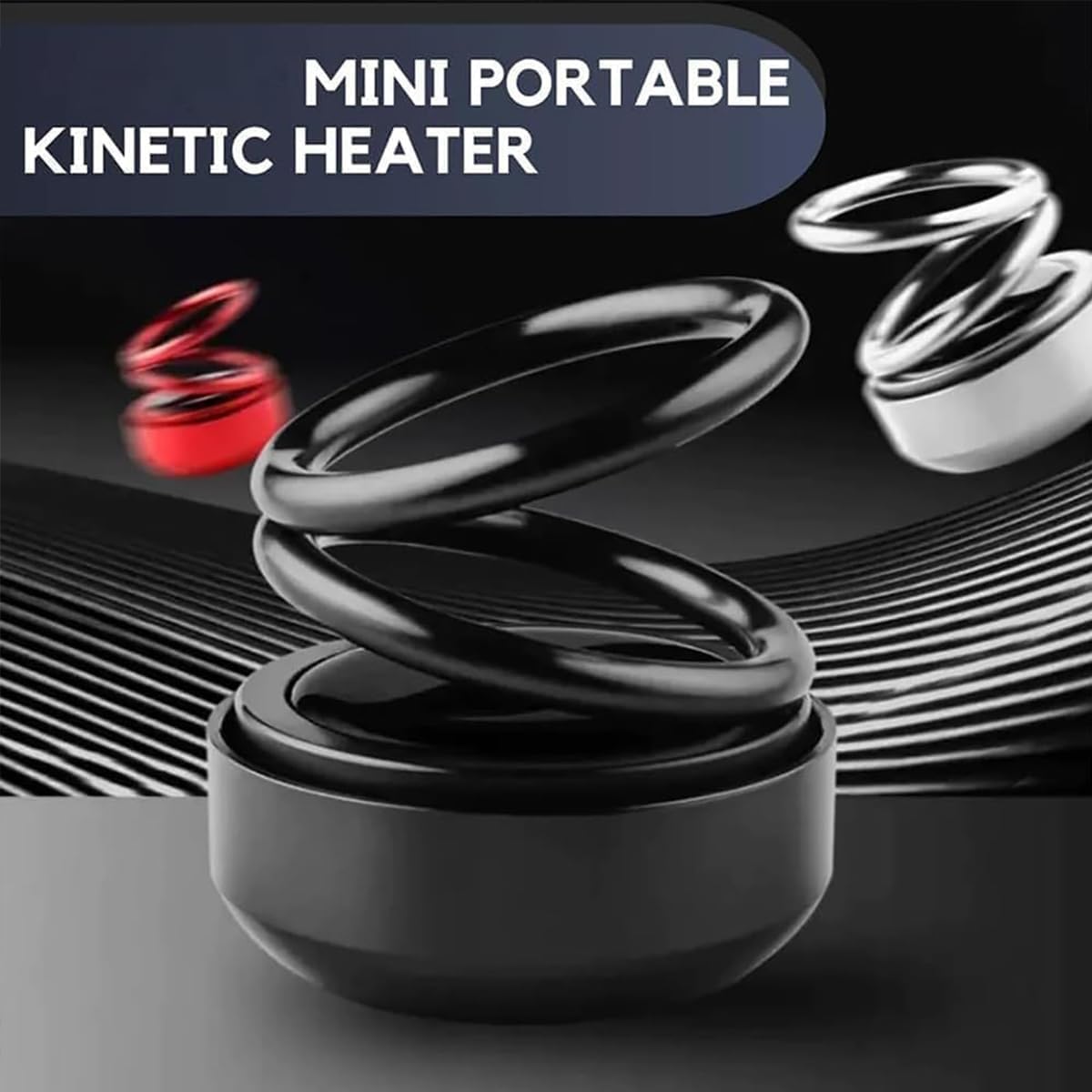 Portable Kinetic Molecular Heater - Mini Portable Kinetic Heater,Kinetic Molecular Heater, Solar Powered Heater, Kinetic Heater For Car (2PCS) (4PCS)