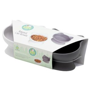 Kitty City Raised Cat Ear Bowls, Small Bowls 2pk (Modern)