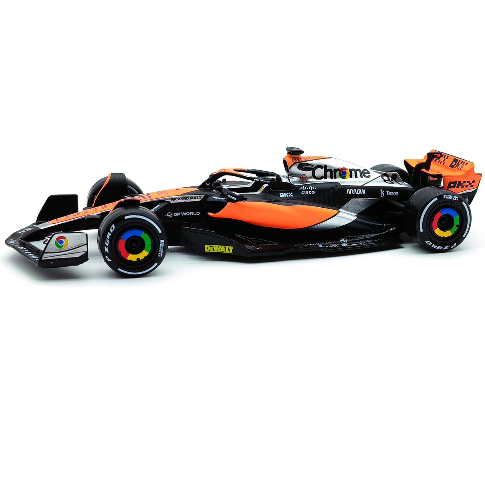 JODIYAAH Bburago P2 British GP Mclaren 2023 F1 MCL60 81# Oscar Piastri Formula Racing Alloy Car Diecast Model (MCL60 81#)