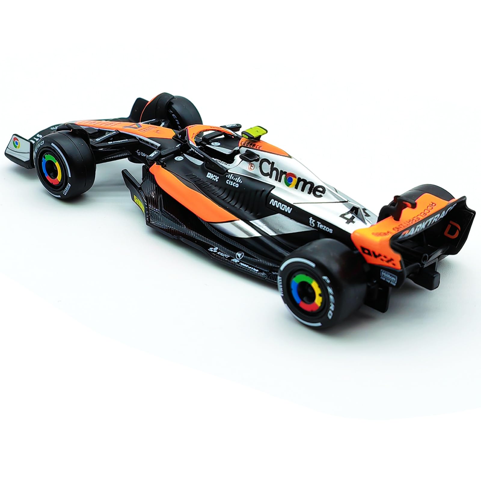 JODIYAAH Bburago P2 British GP Mclaren 2023 F1 MCL60 4# Lando Norris Formula Racing Alloy Car Diecast Model (MCL60 4#)