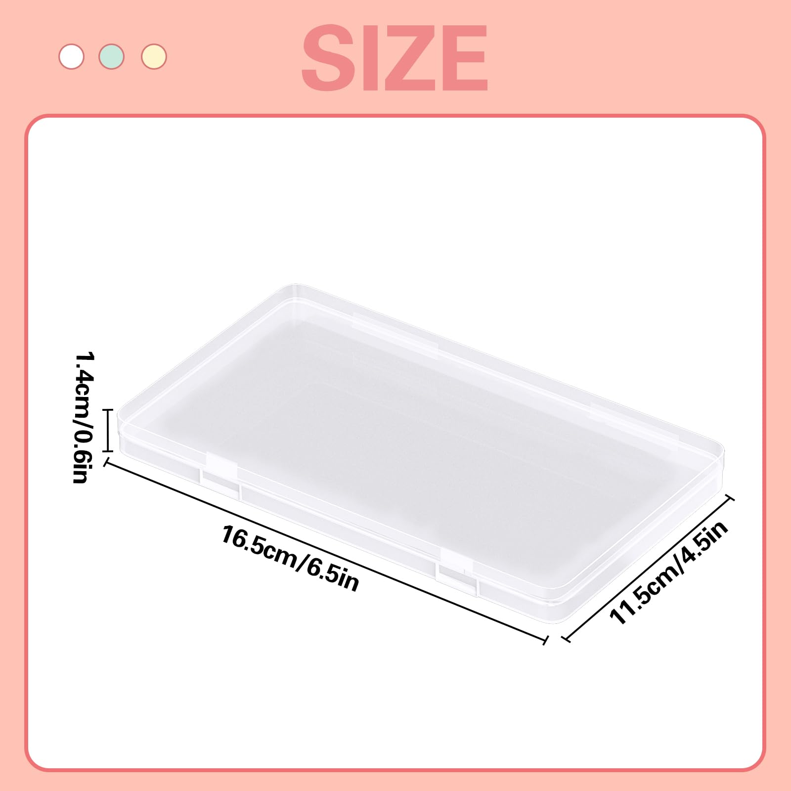 QZONELIFE 4pcs Clear Photo Storage Boxes Photo Organizer Cases with Lids Photo Keeper Picture Storage Containers Box for 4" x 6" Photo Picture Card Stamps Office Supplies