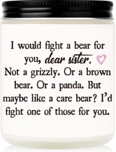 sister gifts, sister birthday gifts, funny sister gifts from sister brother, gifts for sister on mother's day, sibling candles, sister gift for christmas gifts, sister graduation gifts(7oz)