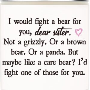 Sister Gifts, Sister Birthday Gifts, Funny Sister Gifts from Sister Brother, Gifts for Sister on Mother's Day, Sibling Candles, Sister Gift for Christmas Gifts, Sister Graduation Gifts(7oz)