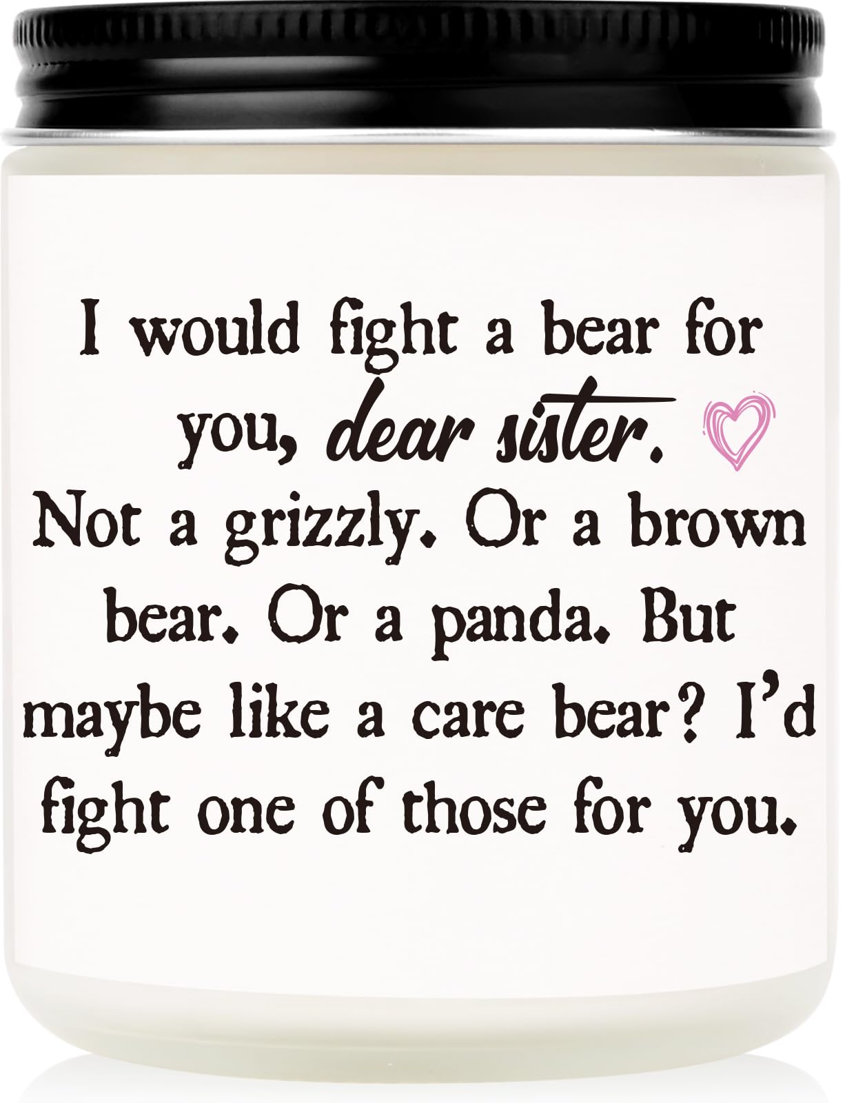 Sister Gifts, Sister Birthday Gifts, Funny Sister Gifts from Sister Brother, Gifts for Sister on Mother's Day, Sibling Candles, Sister Gift for Christmas Gifts, Sister Graduation Gifts(7oz)