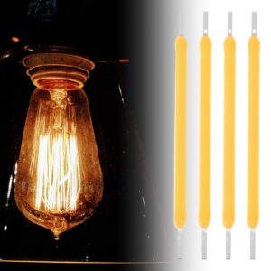 PRETYZOOM 100pcs Replacement Filament, Edison Bulb LED Filament Warm Light Bulb Filament Parts Retro Bulb Led Filament Led Lamp Parts Incandescent Light Accessories