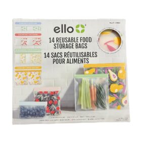 ello reusable food storage bags 14 bags, reusable produce bags