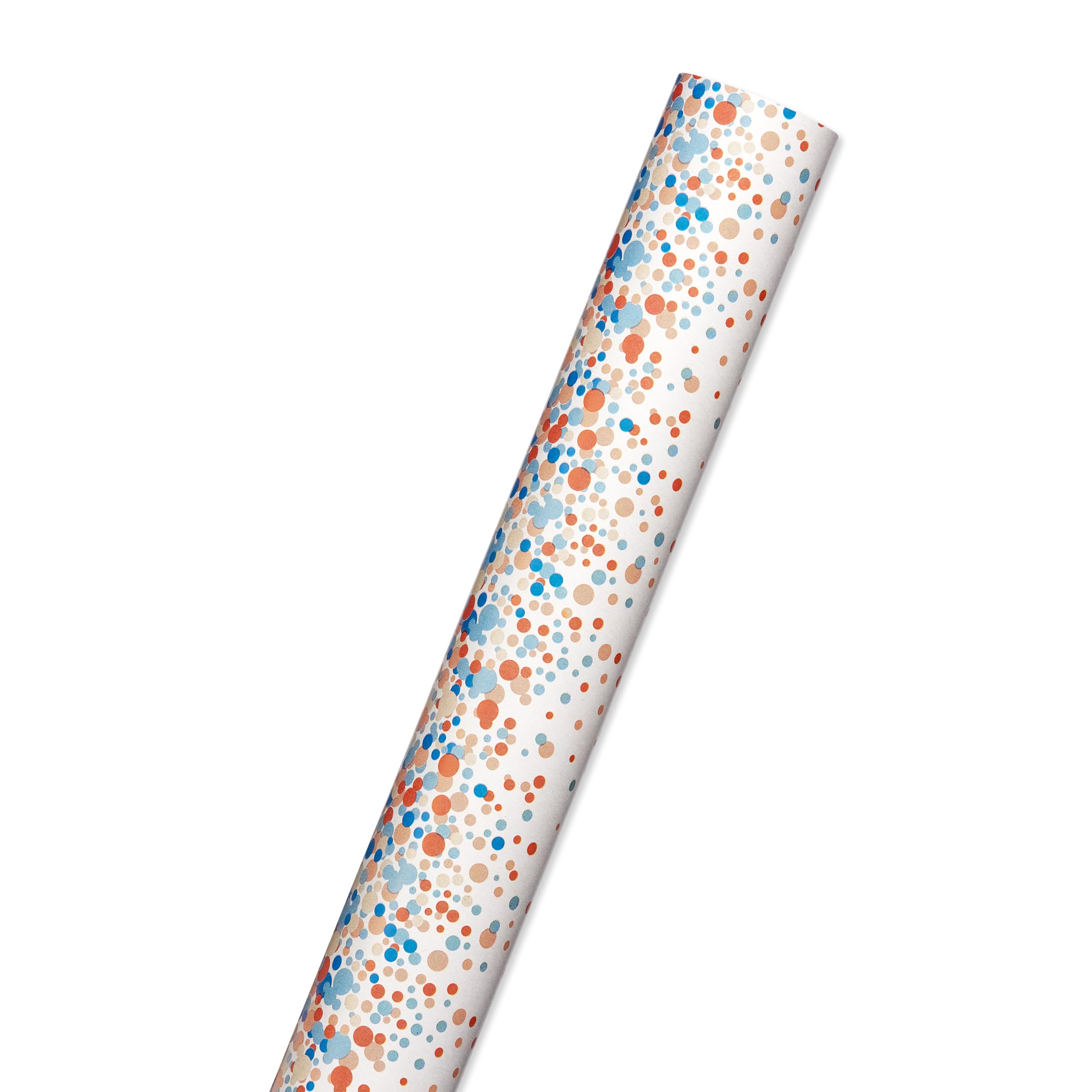 American Greetings 175 sq. ft. Reversible Wrapping Paper for Birthdays, Weddings, Bridal Showers, Baby Showers and All Occasions, Multicolored Polka Dots (1 Roll, 30 in x 70 ft.)