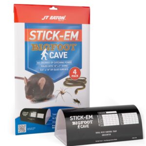 JT Eaton 188-4 Stick-Em Bigfoot Cave Glue Trap for Rodents, Snakes, and Other Pests (Case of 12)