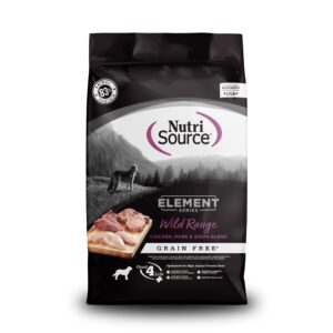 nutrisource element series wild range dry dog food, chicken, pork & bison, 4lb