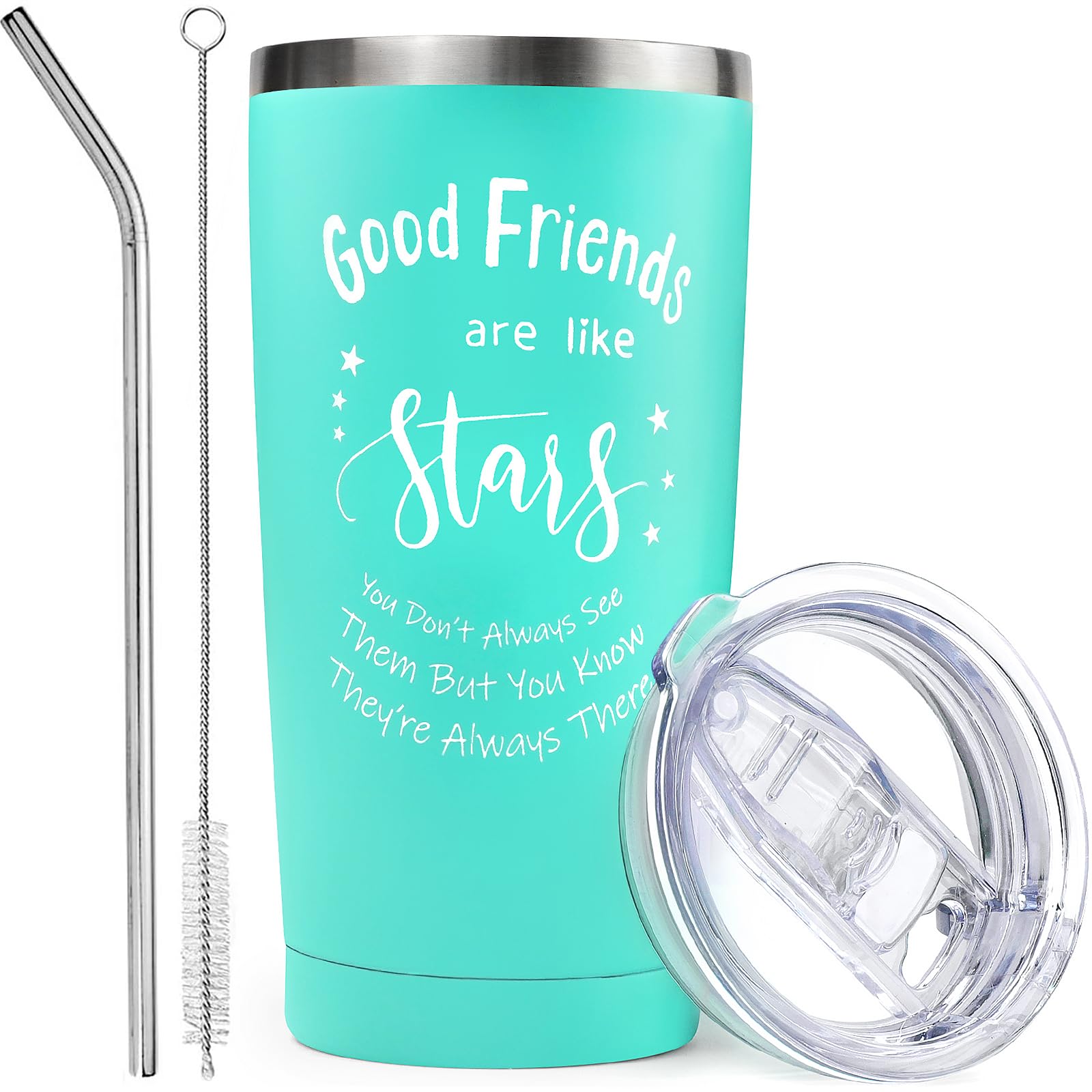 Panspace Best Friend Tumbler, Friend Gifts for Women Men - 20oz Insulated Tumbler Cup with Straw and Lid, Best Friend Birthday Gifts for Women Friendship Bestie Gifts for Women Friends Female