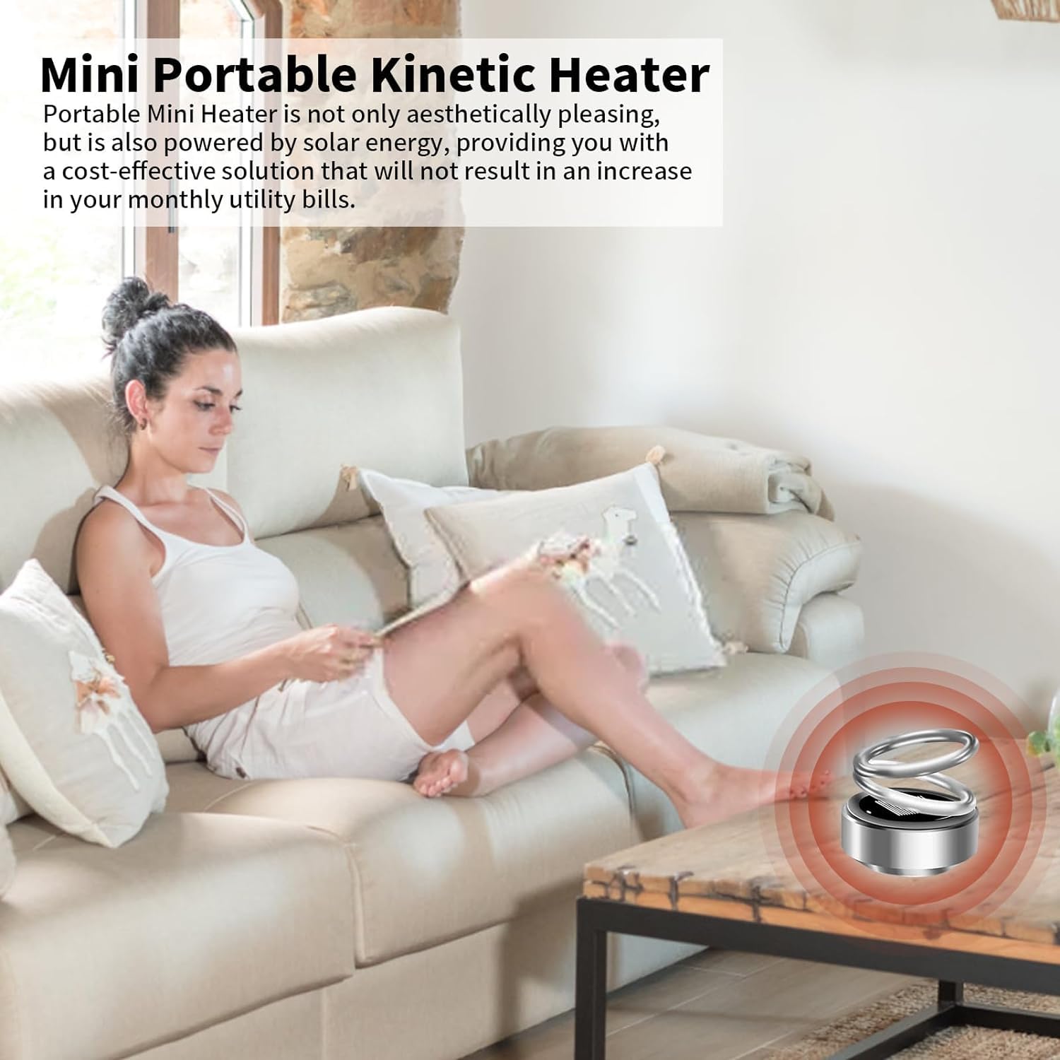 Portable Kinetic Molecular Heater - Mini Portable Kinetic Heater,Kinetic Molecular Heater, Solar Powered Heater, Kinetic Heater For Car (2PCS) (4PCS)