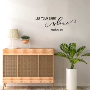 Generic 12 Pieces Bible Verse Wall Stickers,Inspirational Quotes Christian Wall Decals,Scripture Wall Decals,Peel and Stick,Motivational Wall Decal for Living Room Bedroom Bathroom Office, Black