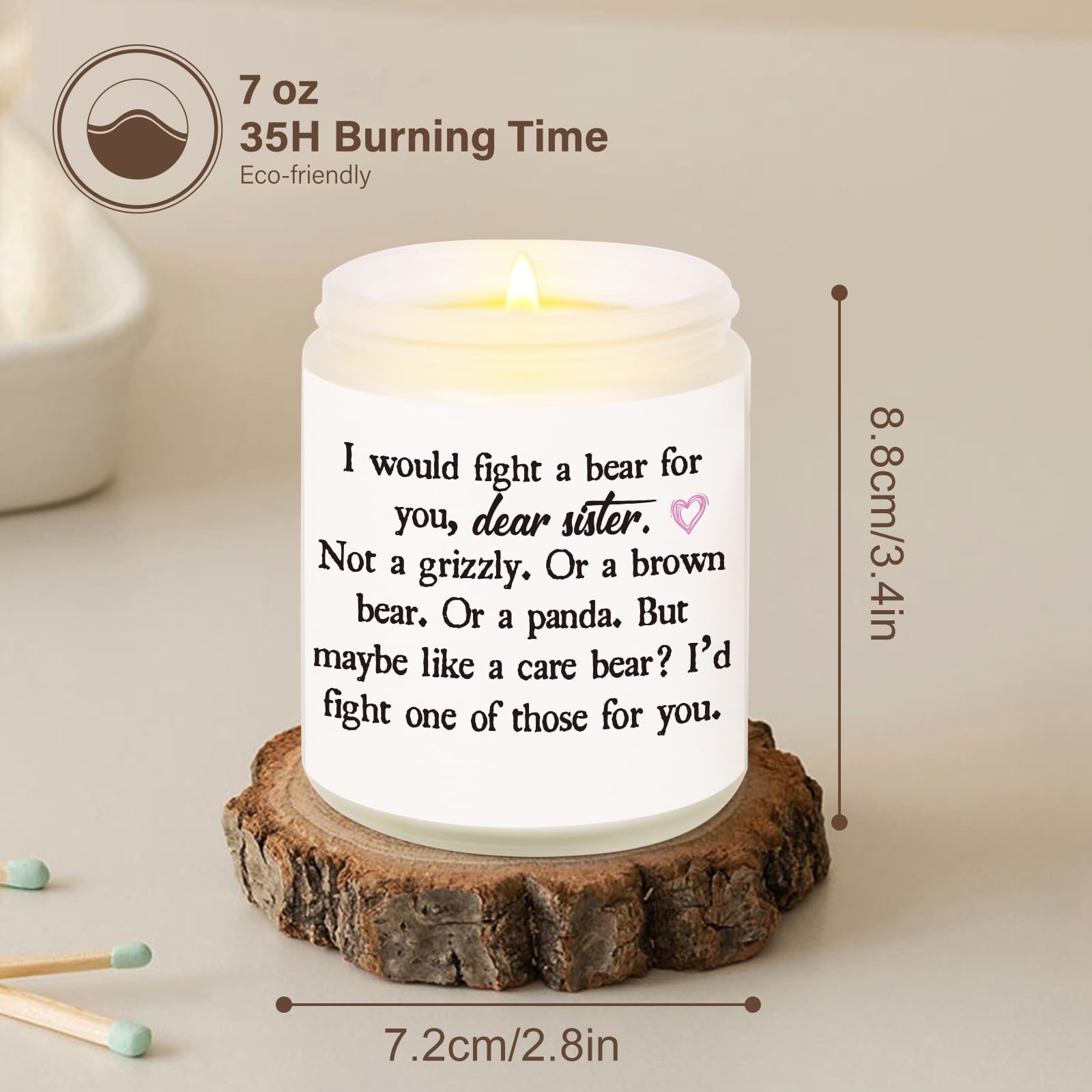 Sister Gifts, Sister Birthday Gifts, Funny Sister Gifts from Sister Brother, Gifts for Sister on Mother's Day, Sibling Candles, Sister Gift for Christmas Gifts, Sister Graduation Gifts(7oz)