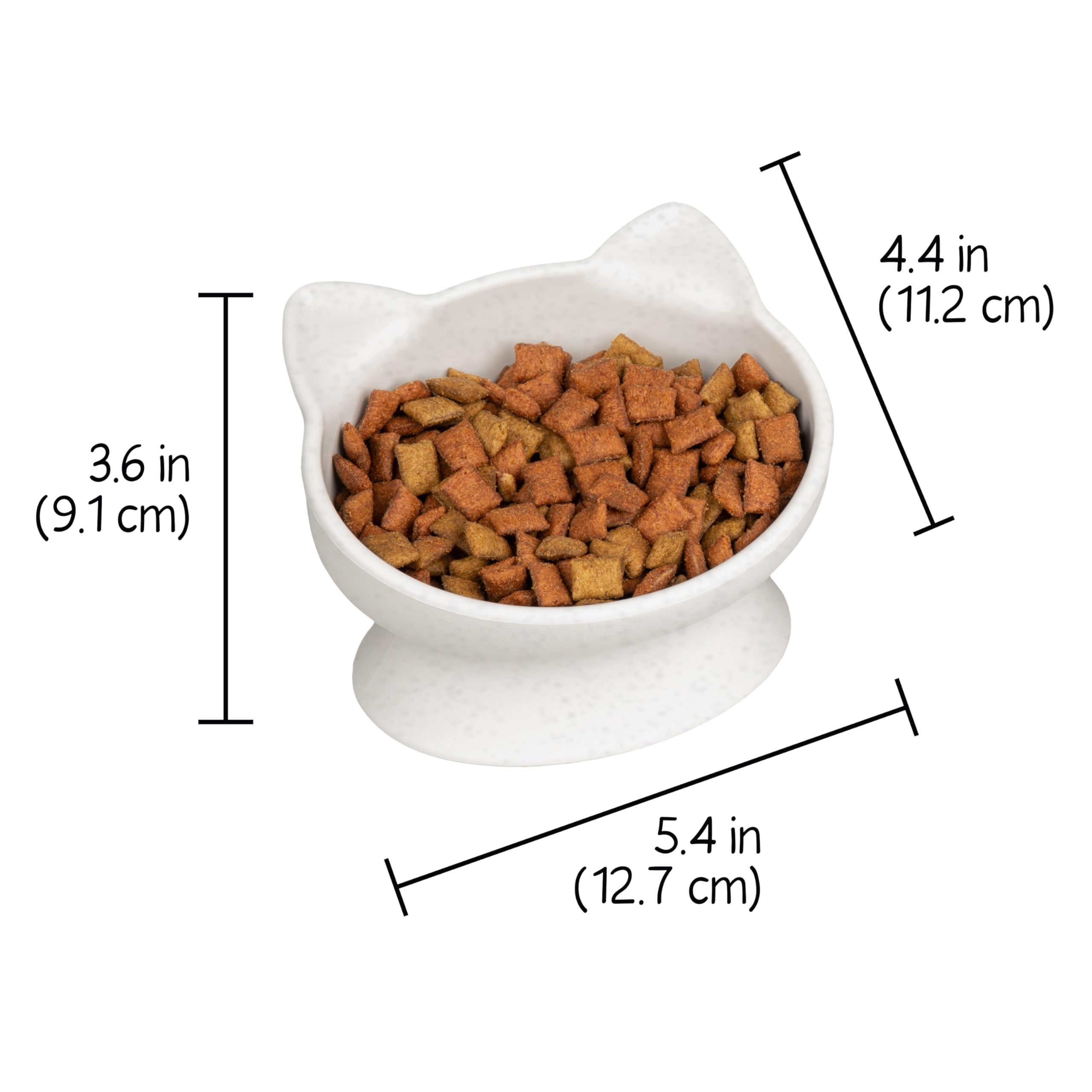 Kitty City Raised Cat Ear Bowls, Small Bowls 2pk (Modern)