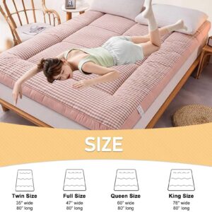 Skin Friendly Japanese Futon Mattress Floor Mattress, Foldable Mattress, Roll Up Mattress Tatami Mat, Thick Folding Sleeping Pad Breathable Floor Lounger Guest Bed for Camping Couch ( Color : GREY , S