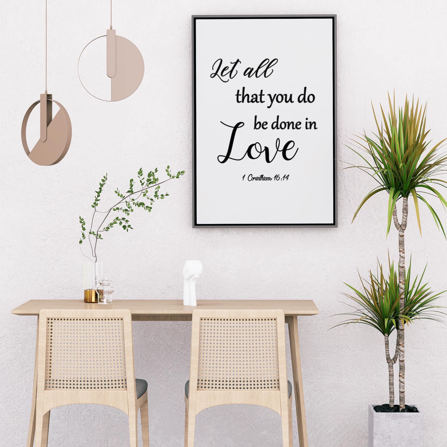 Generic 12 Pieces Bible Verse Wall Stickers,Inspirational Quotes Christian Wall Decals,Scripture Wall Decals,Peel and Stick,Motivational Wall Decal for Living Room Bedroom Bathroom Office, Black