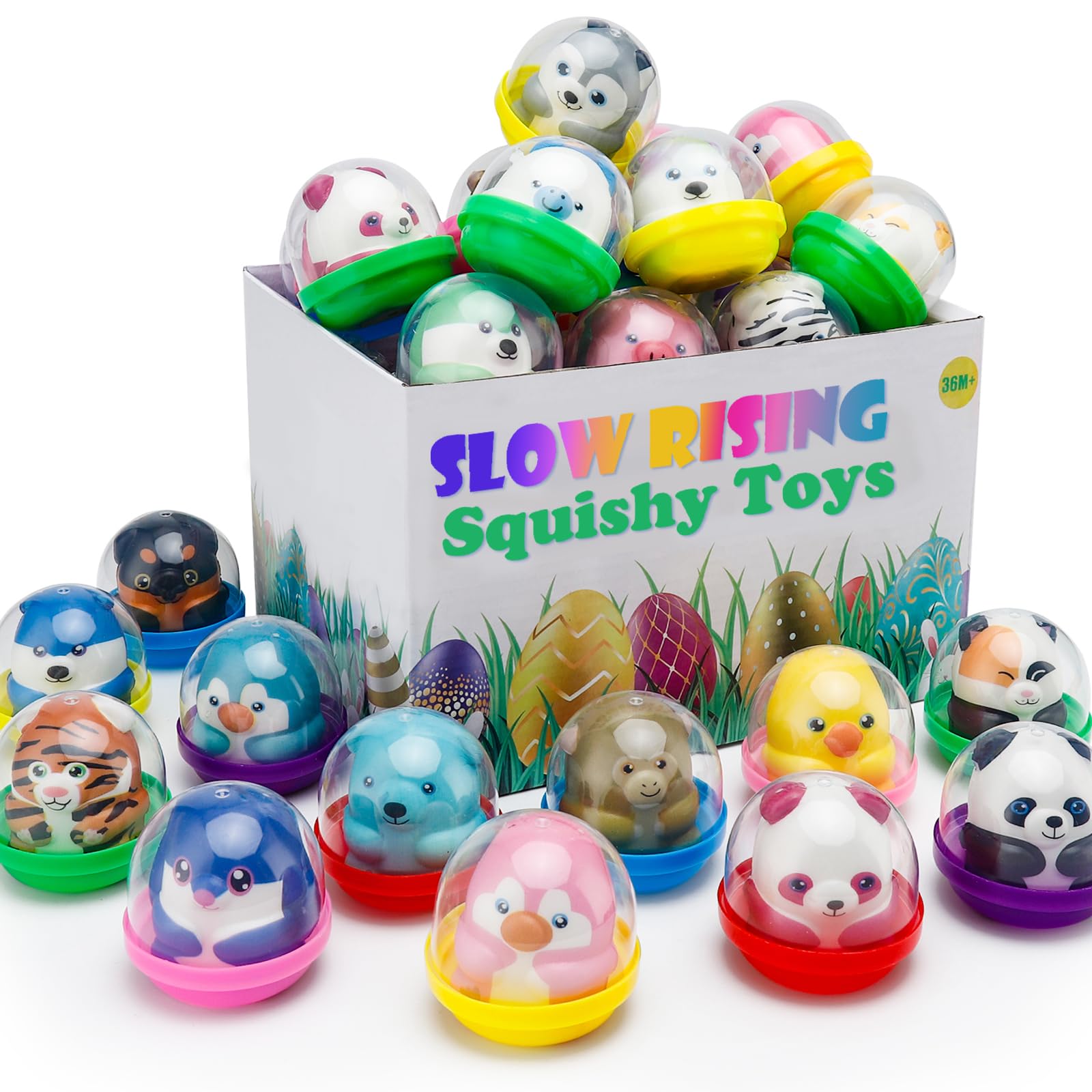 30 Packs Party Favors Slow Rising Stress Squishies for Kids, Birthday Goodie Bag Stuffers Treasure Box Toys, Kids Classroom Prizes