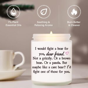 Best Friend Candle - Friend Gifts for Women, Best Friend Birthday Gifts - Friendship Gifts for Women Friends - Friend Birthday Gift, 7oz Soy Wax Lavender Scented Friend Candle